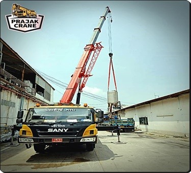 ให้เช่ารถบรรทุกติดเครนขนย้ายเครื่องจักร - รถเครน นนทบุรี - ประจักษ์ เครน 