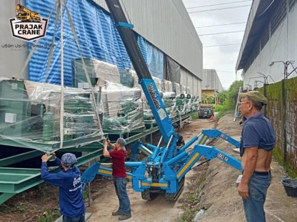 สไปร์เดอร์เครนยกสินค้าที่แคบ - รถเครน นนทบุรี - ประจักษ์ เครน 